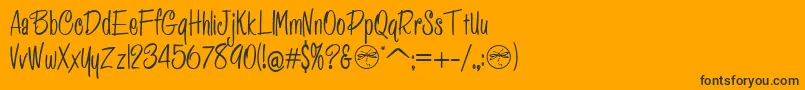 HffPessoasLindas Font – Black Fonts on Orange Background