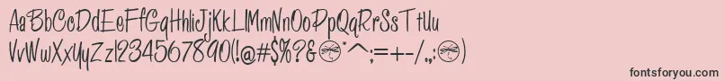 fuente HffPessoasLindas – Fuentes Negras Sobre Fondo Rosa