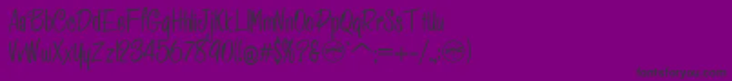Fonte HffPessoasLindas – fontes pretas em um fundo violeta