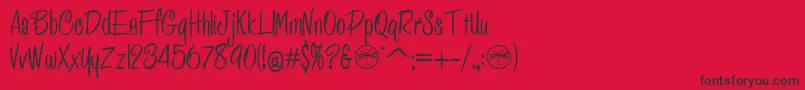 HffPessoasLindas Font – Black Fonts on Red Background
