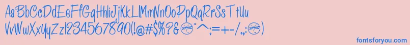 Police HffPessoasLindas – polices bleues sur fond rose