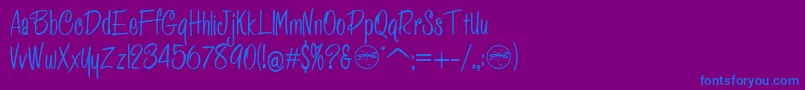 Police HffPessoasLindas – polices bleues sur fond violet