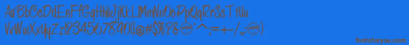 HffPessoasLindas Font – Brown Fonts on Blue Background