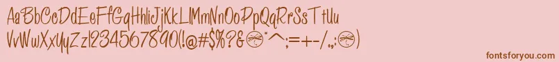 HffPessoasLindas Font – Brown Fonts on Pink Background