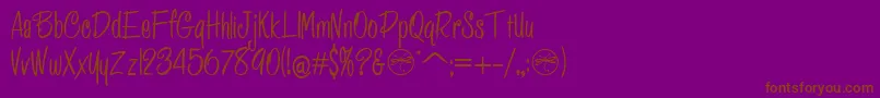 HffPessoasLindas Font – Brown Fonts on Purple Background