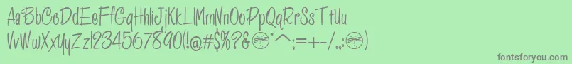 HffPessoasLindas Font – Gray Fonts on Green Background