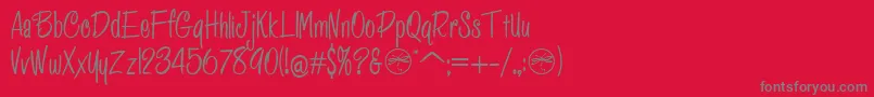 HffPessoasLindas Font – Gray Fonts on Red Background