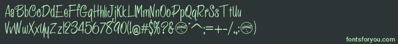 Шрифт HffPessoasLindas – зелёные шрифты на чёрном фоне