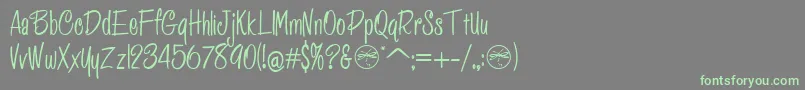 HffPessoasLindas-Schriftart – Grüne Schriften auf grauem Hintergrund