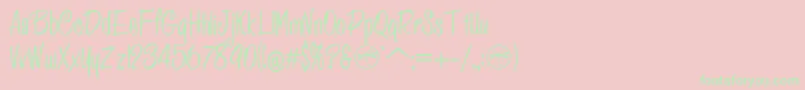 HffPessoasLindas Font – Green Fonts on Pink Background