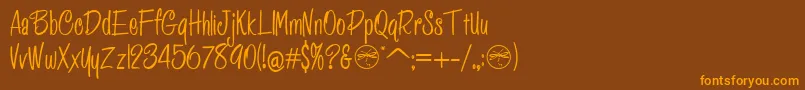 HffPessoasLindas Font – Orange Fonts on Brown Background