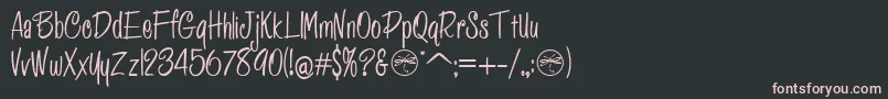 Шрифт HffPessoasLindas – розовые шрифты на чёрном фоне