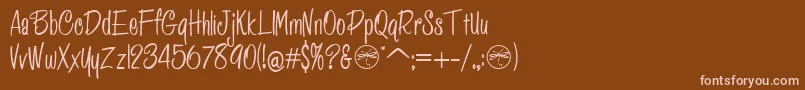 fuente HffPessoasLindas – Fuentes Rosadas Sobre Fondo Marrón