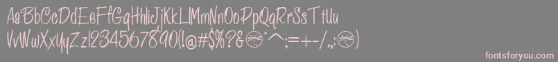 fuente HffPessoasLindas – Fuentes Rosadas Sobre Fondo Gris