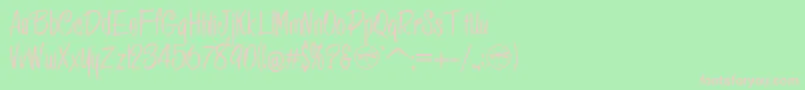 HffPessoasLindas Font – Pink Fonts on Green Background