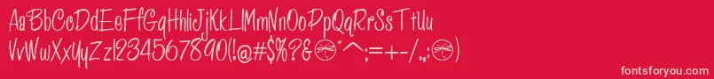 HffPessoasLindas Font – Pink Fonts on Red Background