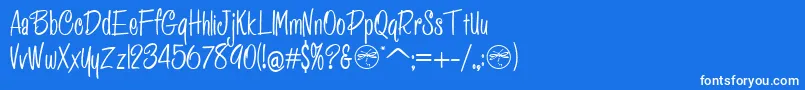 HffPessoasLindas Font – White Fonts on Blue Background