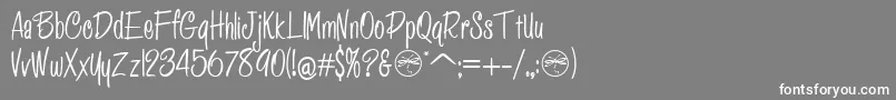 Шрифт HffPessoasLindas – белые шрифты на сером фоне