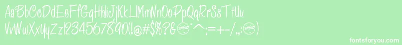 HffPessoasLindas Font – White Fonts on Green Background