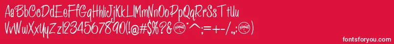 HffPessoasLindas Font – White Fonts on Red Background