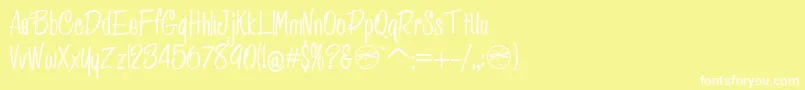 Police HffPessoasLindas – polices blanches sur fond jaune