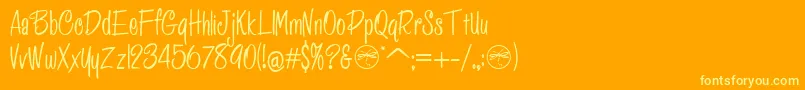 Police HffPessoasLindas – polices jaunes sur fond orange
