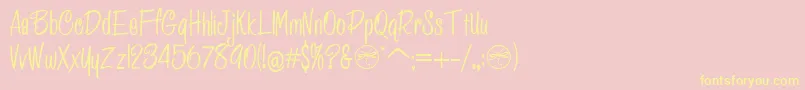 HffPessoasLindas Font – Yellow Fonts on Pink Background