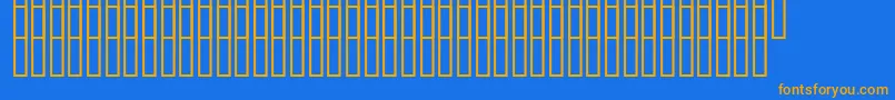 Uzgidrografia Font – Orange Fonts on Blue Background