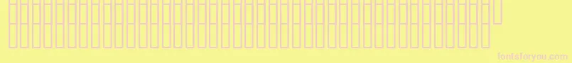 Uzgidrografia Font – Pink Fonts on Yellow Background