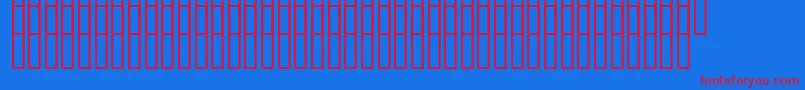 フォントUzgidrografia – 赤い文字の青い背景