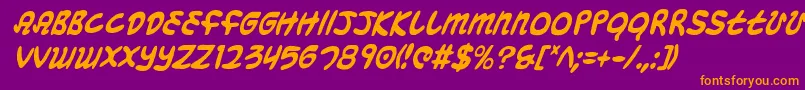 More about Mbeansci Font Mbeansci Font – Orange Fonts on Purple Background