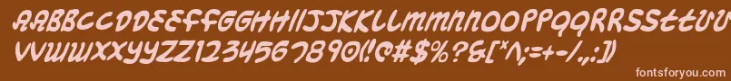 Mbeansci Font – Pink Fonts on Brown Background