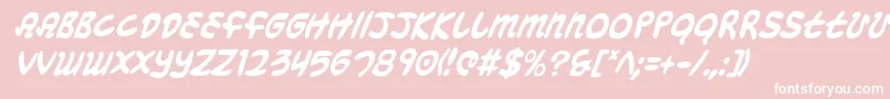 フォントMbeansci – ピンクの背景に白い文字