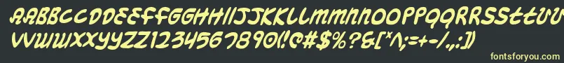 Mbeansci Font – Yellow Fonts on Black Background