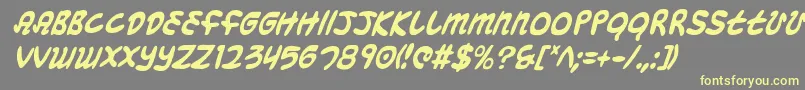 Mbeansci Font – Yellow Fonts on Gray Background
