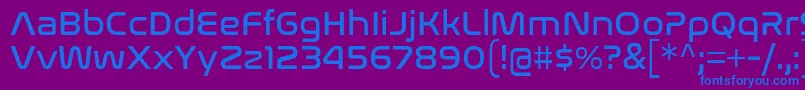 NasalizationRg Font – Blue Fonts on Purple Background