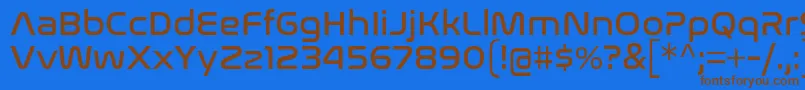 NasalizationRg Font – Brown Fonts on Blue Background