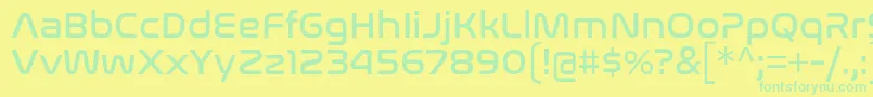 NasalizationRg-Schriftart – Grüne Schriften auf gelbem Hintergrund