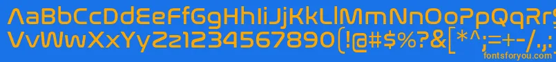 NasalizationRg Font – Orange Fonts on Blue Background