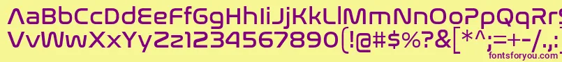 NasalizationRg Font – Purple Fonts on Yellow Background