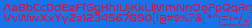 NasalizationRg Font – Red Fonts on Blue Background