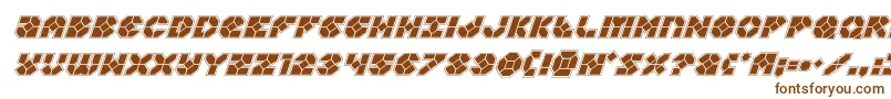 Шрифт Zoomrunneracadital – коричневые шрифты на белом фоне