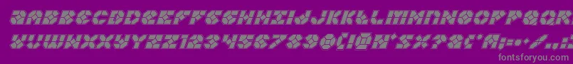 Zoomrunneracadital Font – Gray Fonts on Purple Background