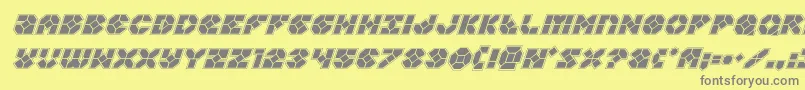 Zoomrunneracadital Font – Gray Fonts on Yellow Background