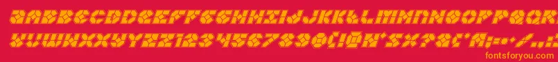 Zoomrunneracadital Font – Orange Fonts on Red Background