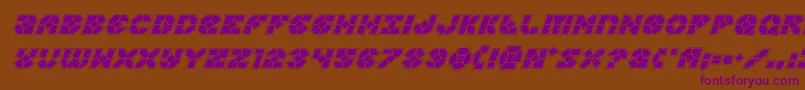 Zoomrunneracadital Font – Purple Fonts on Brown Background