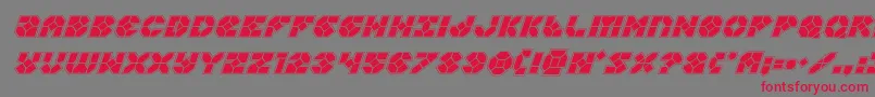 Zoomrunneracadital Font – Red Fonts on Gray Background