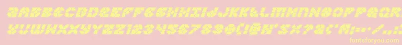 Zoomrunneracadital Font – Yellow Fonts on Pink Background