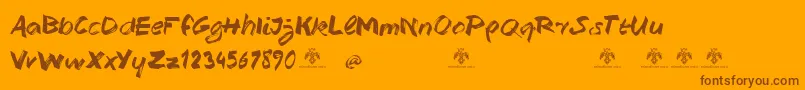 HaveAGreatDayDemo Font – Brown Fonts on Orange Background