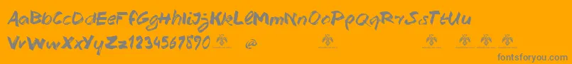 HaveAGreatDayDemo-Schriftart – Graue Schriften auf orangefarbenem Hintergrund